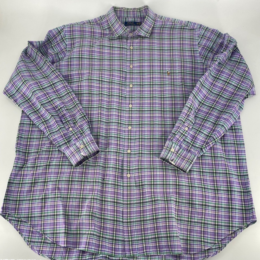 Polo by Ralph Lauren Purple Plaid Button-Down Shirt